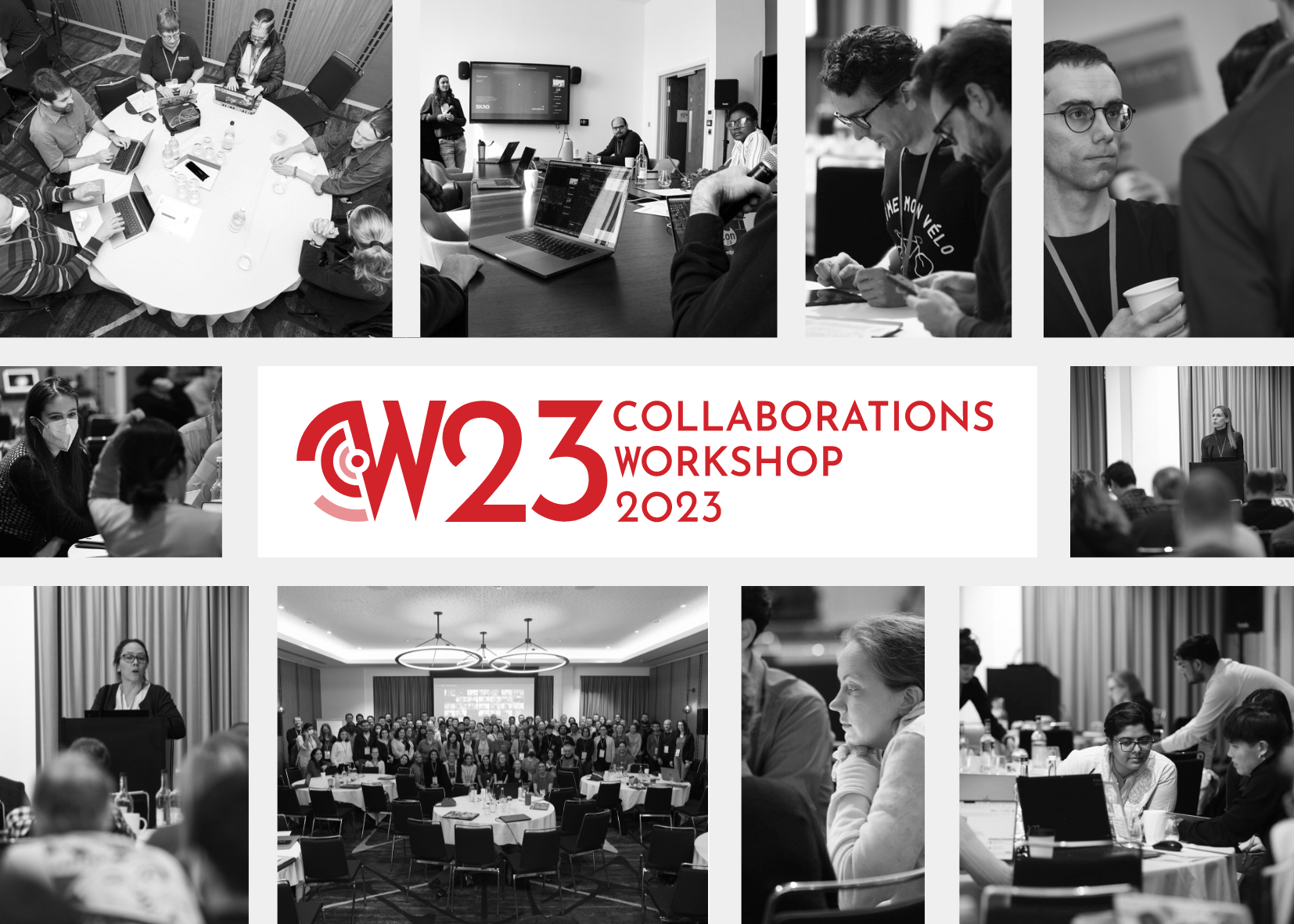 CW23 logo and images showing conference participants