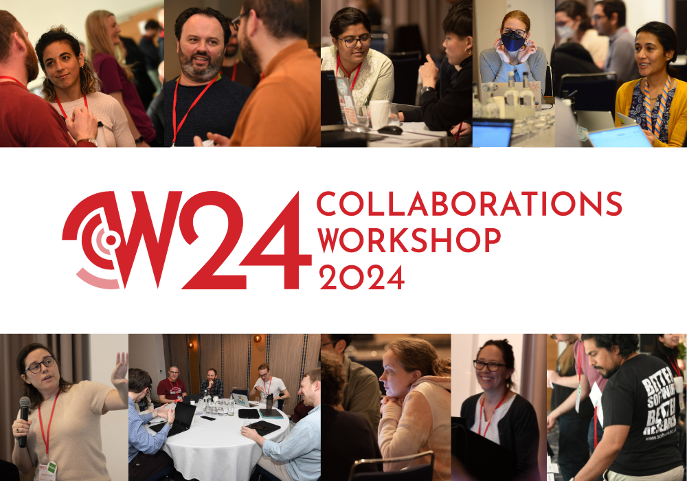 People attending Collaborations Workshop 2023