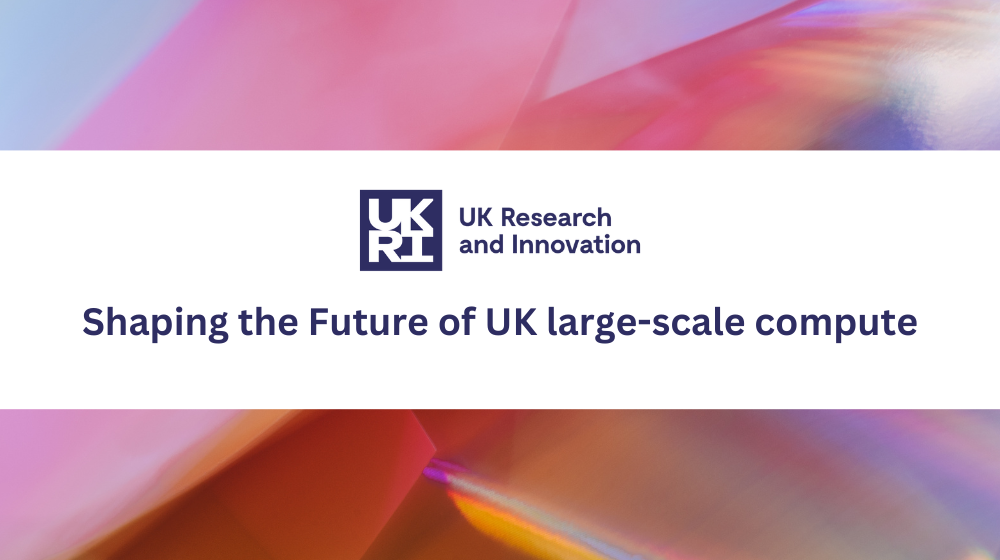 UKRI logo, Shaping the Future of UK large-scale compute