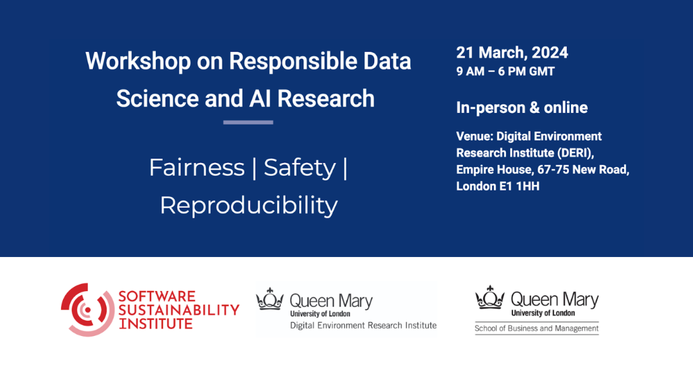 Workshop on Responsible Data Science and AI Research: Fairness, Safety, and Reproducibility