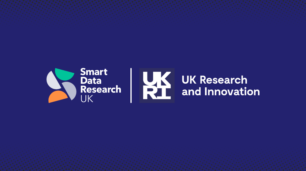 SDRUK and UKRI logos on a blue background