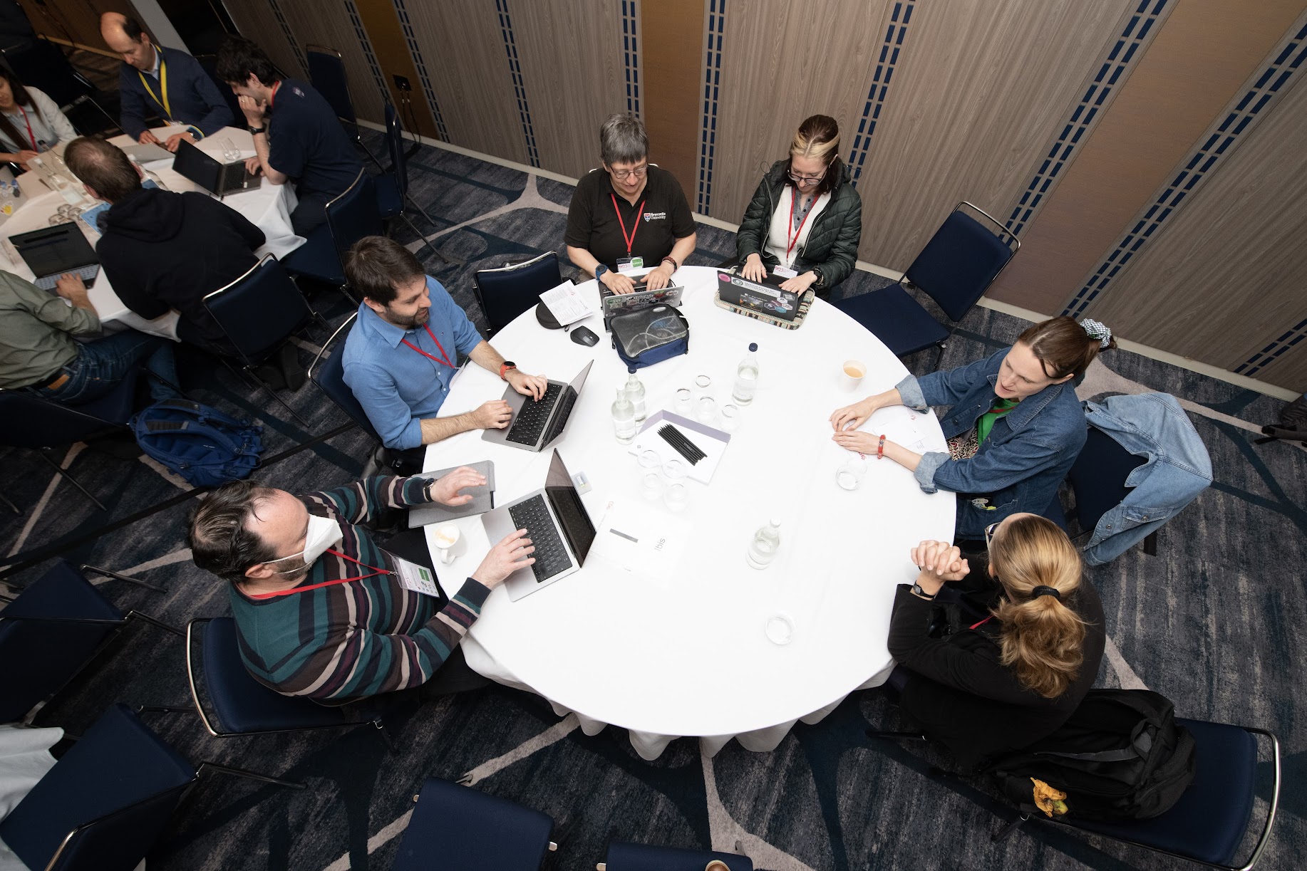 People working around a table