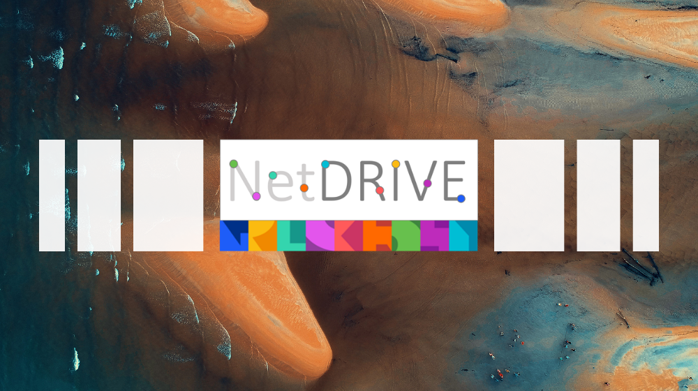 NetDRIVE logo, an abstract background