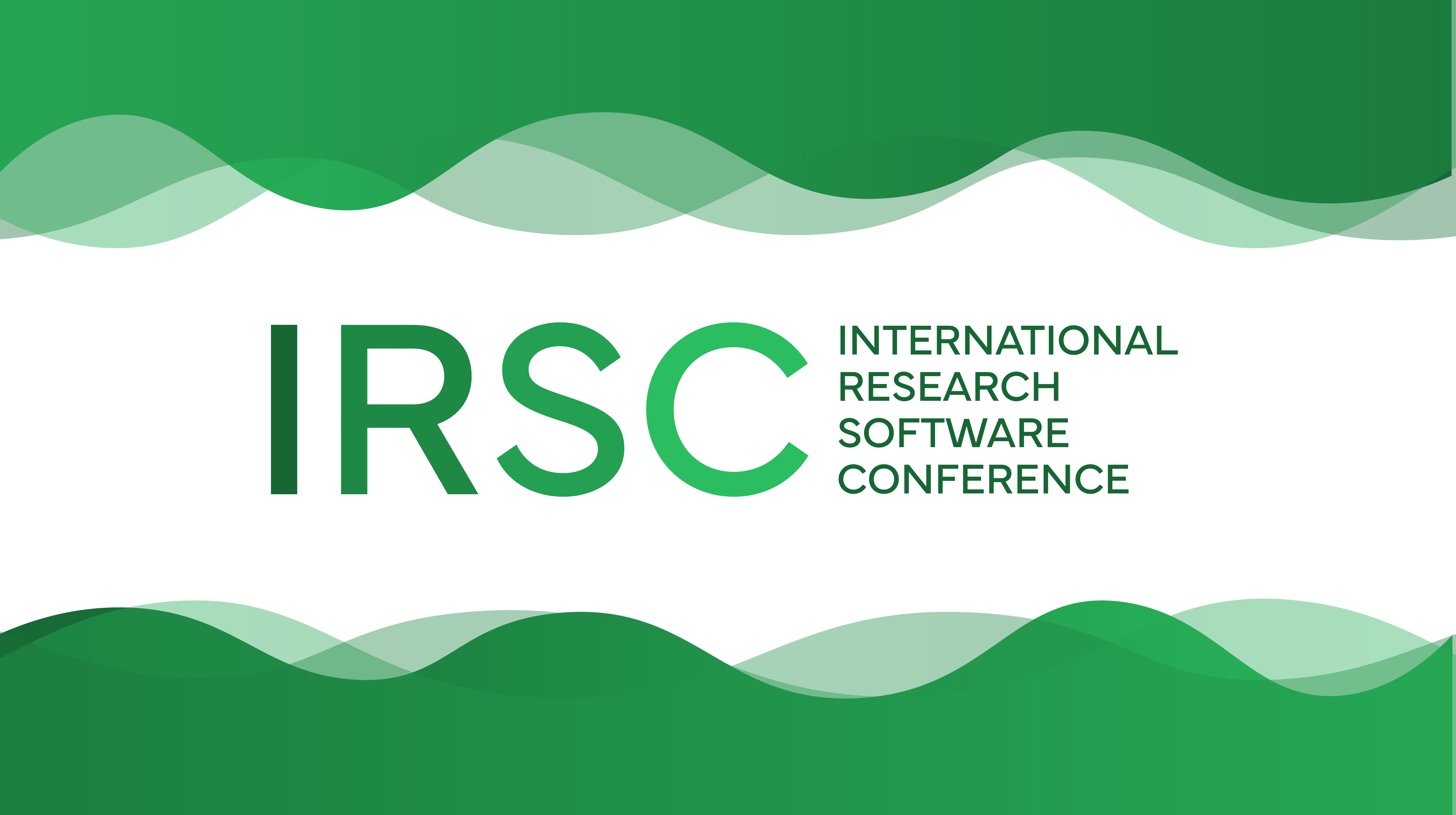 Green banner for the international research software conference