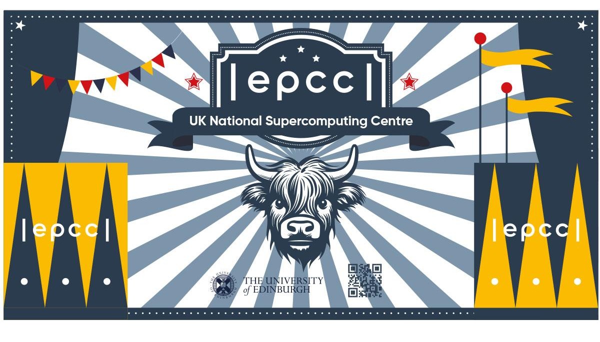 Image shows artwork for EPCC's presence at the Royal Society Summer Exhibition 2026.