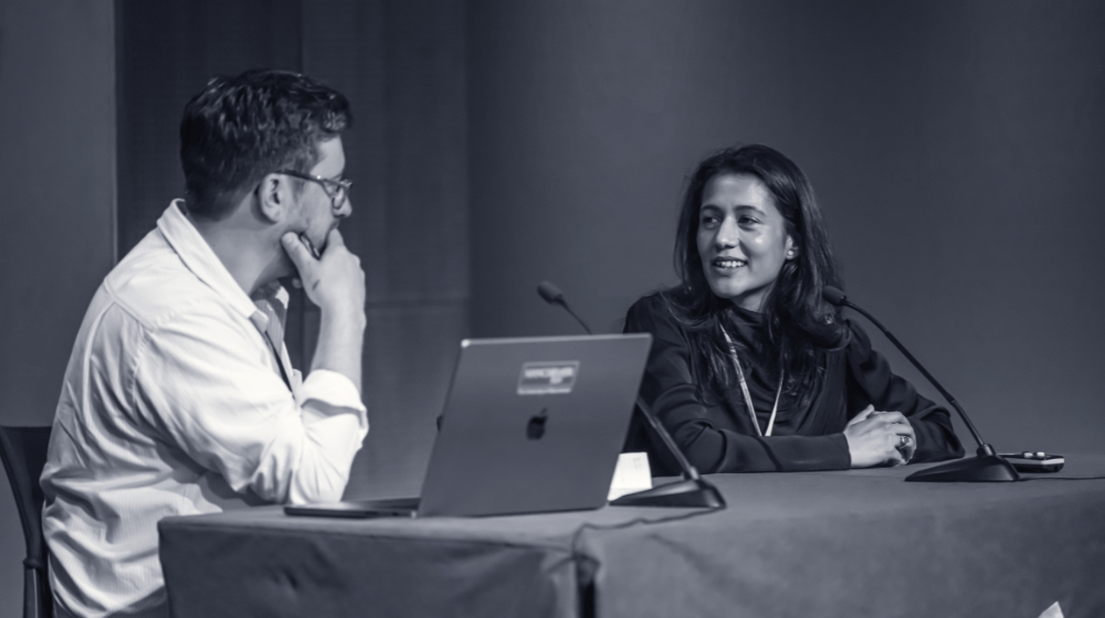 Oscar Seip and Malvika Sharan in conversation at CW26
