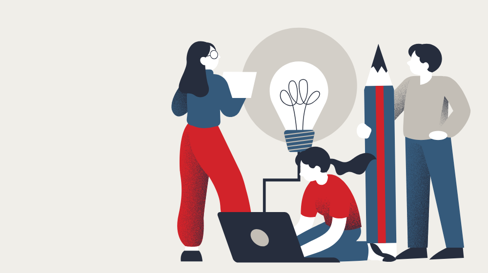 People working on new ideas