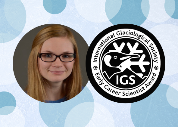 IGS Early Career Scientist Award logo and Sammie Buzzard