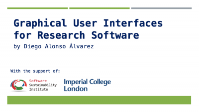 "Graphical user interfaces for Research Software"
