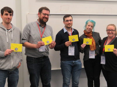 Photo of Collaborative Idea Group with 1st place prize