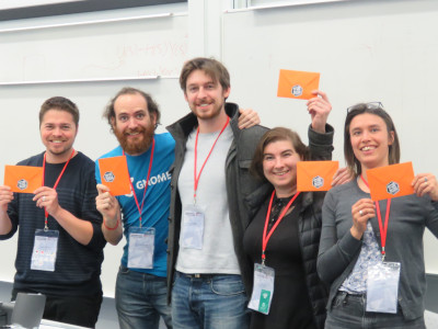 Photo of Collaborative Idea Group with 3rd place prize