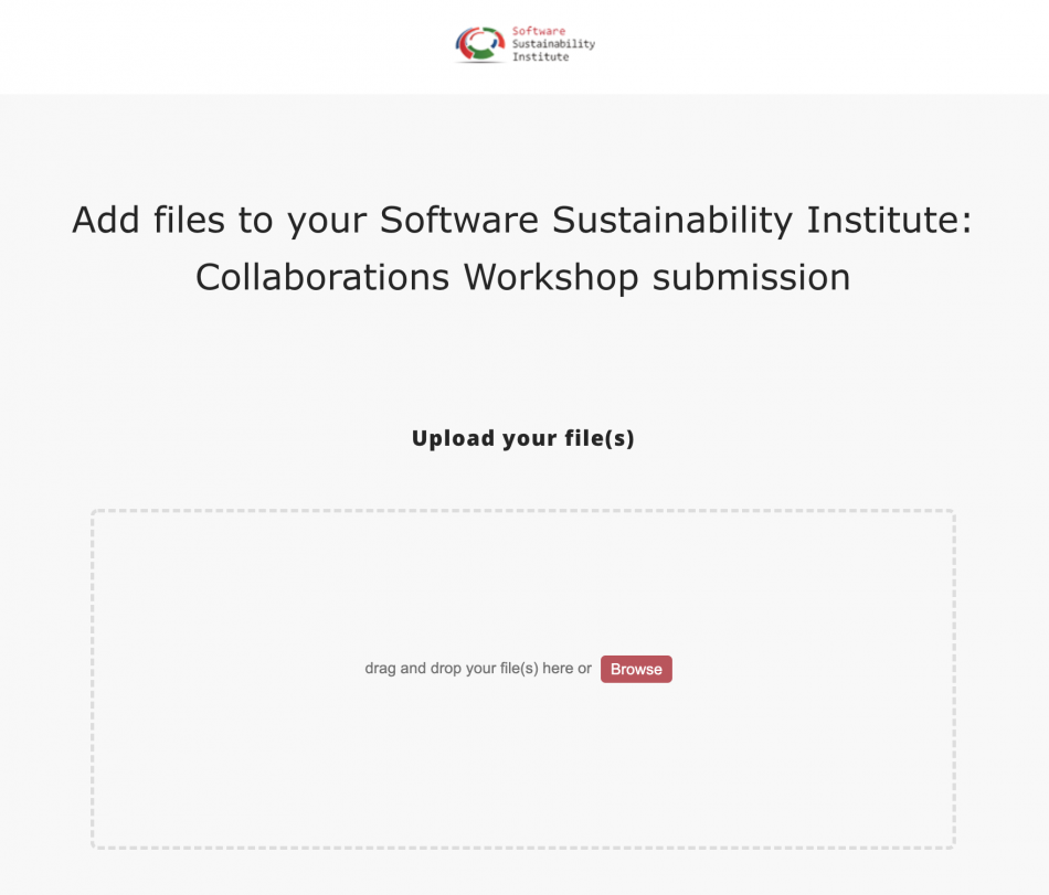 Screenshot of CW22 Figshare conference portal submission form.