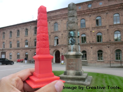 123D Catch obelisk 3D scan (Slottsmöllan - Sweden) by Creative Tools.