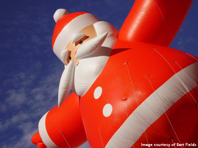 Photo of inflatable Santa by Bart Fields