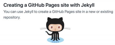 creating a github pages site with Jekyll