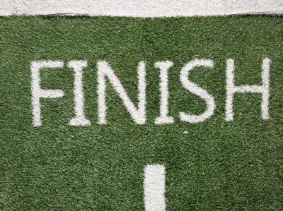 Finish written on turf