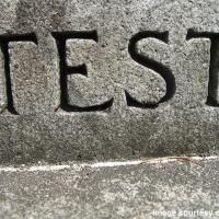 Test written in stone