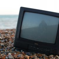 TV on a beach