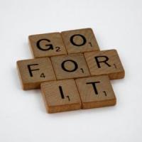 scrabble tiles saying go for it