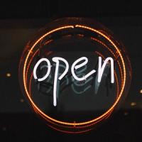 neon 'open' sign